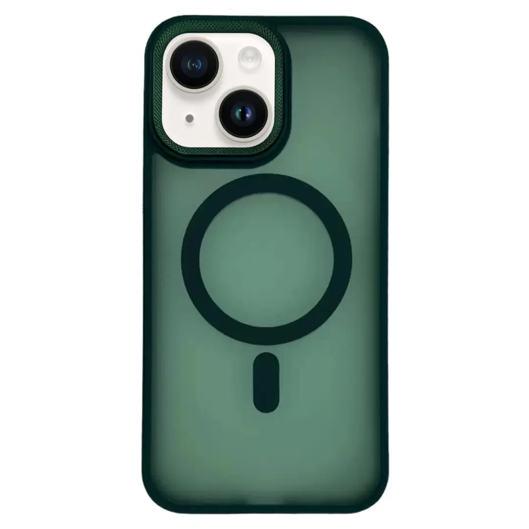 iPhone 15/iPhone 14/iPhone 13 MagSafe Cam Smoke Twotone Eco Dark Green